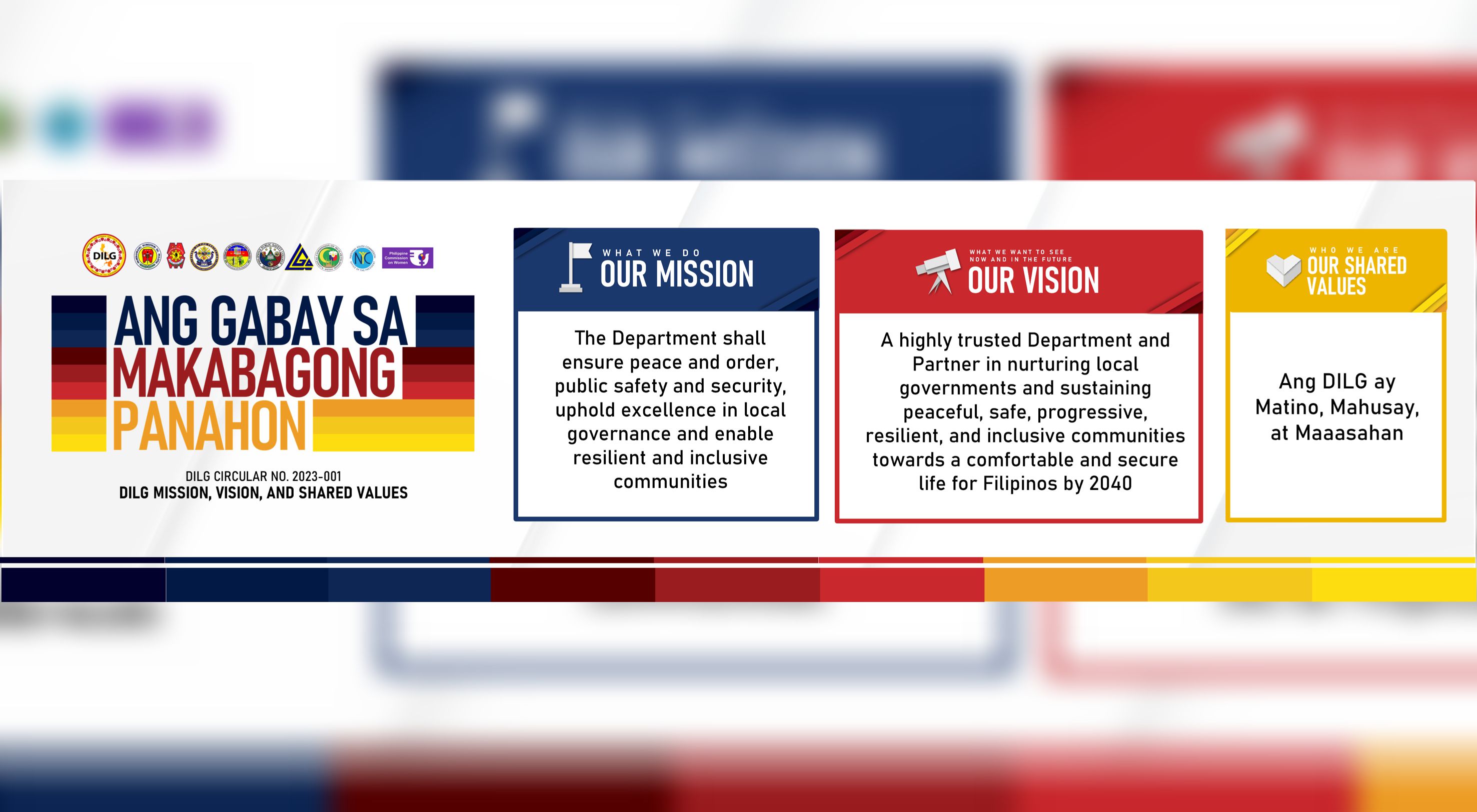The Enhanced DILG MISSION, VISION, and SHARED VALUES