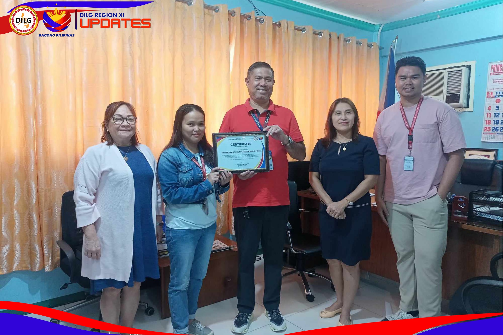 Representatives from the University of Southeastern Philippines (USeP) handed over last February 23, 2024, to the DILG Regional Office the CY 2023 Results of the Citizen Satisfaction Index System (CSIS) implemented in Davao City